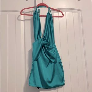 Teal mini dress